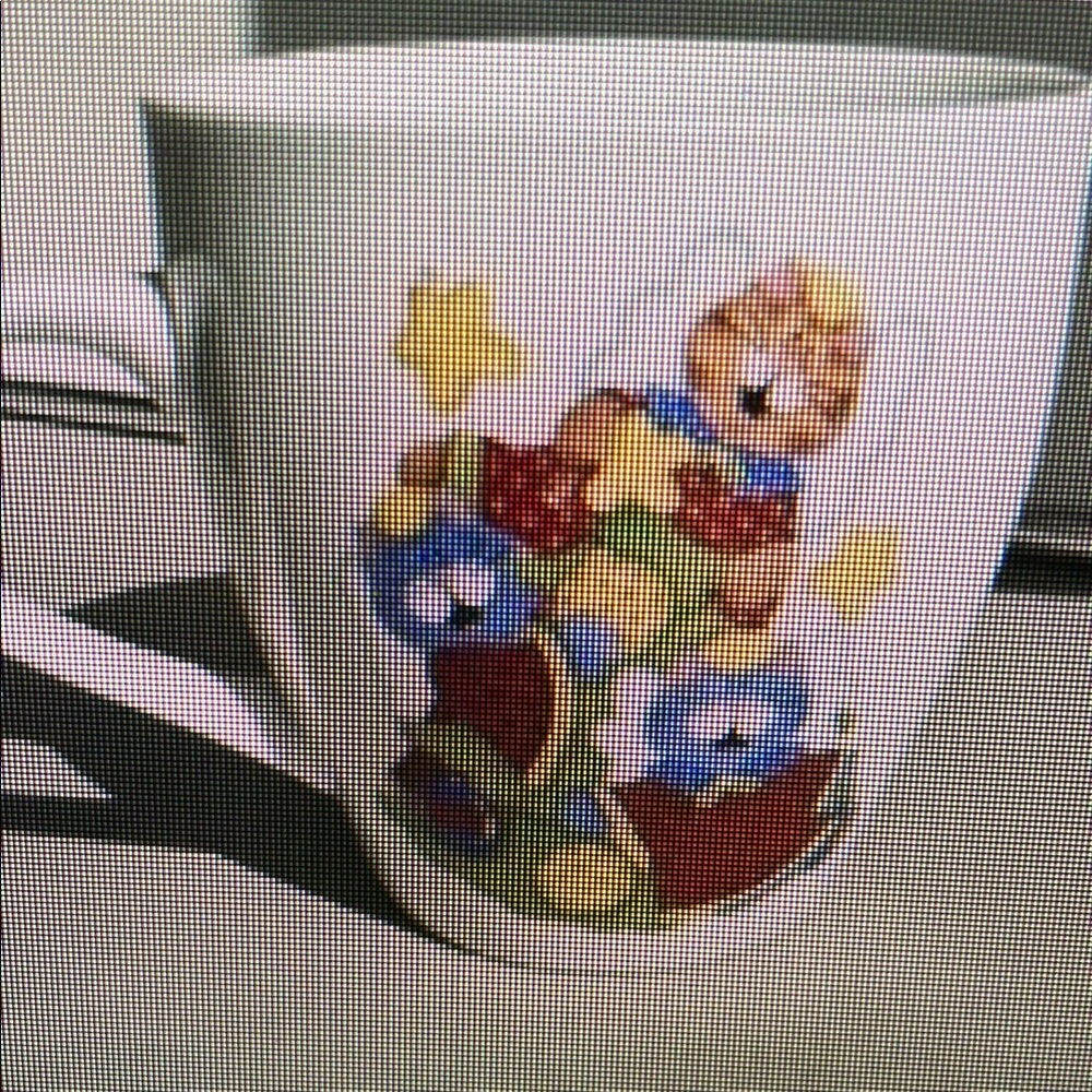 White Mug with Colorful Bear Design